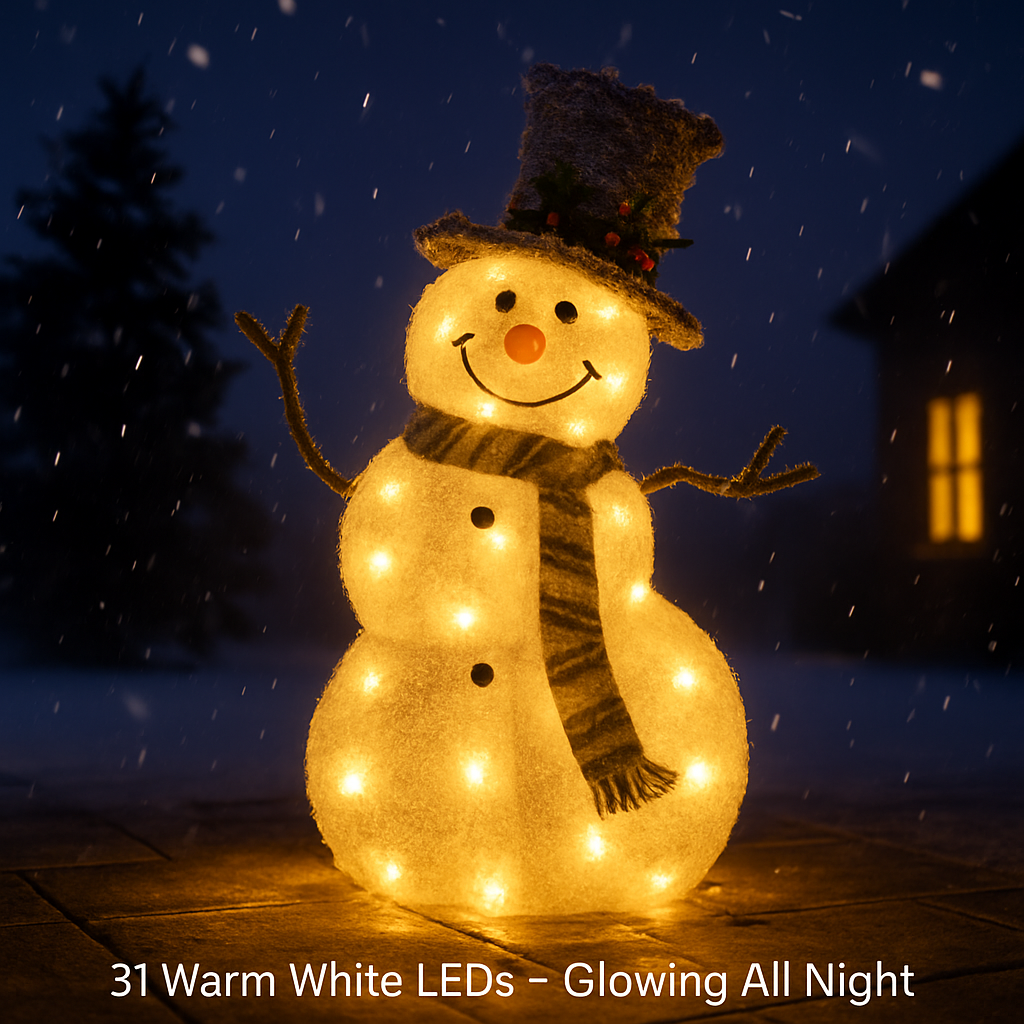 Snowman Light for Indoor/Outdoor Festive Decor