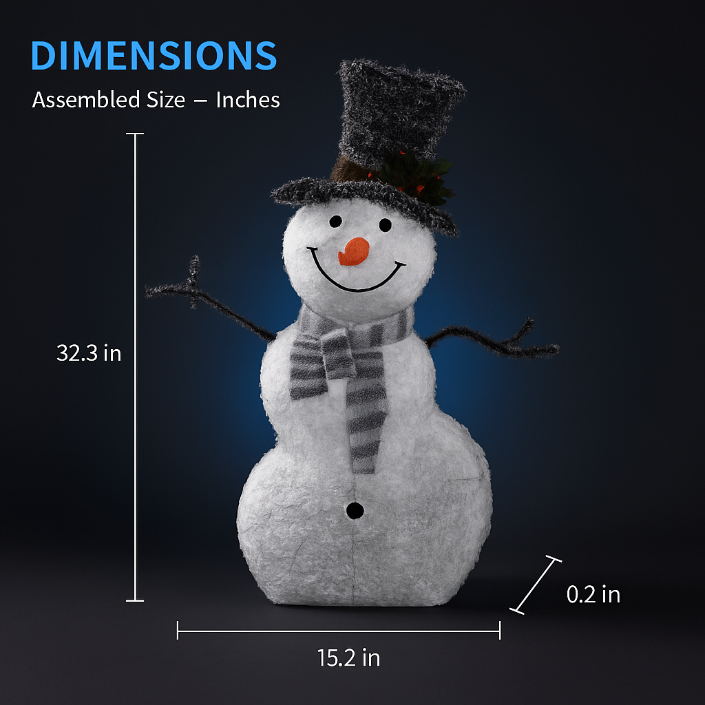 Snowman Light for Indoor/Outdoor Festive Decor