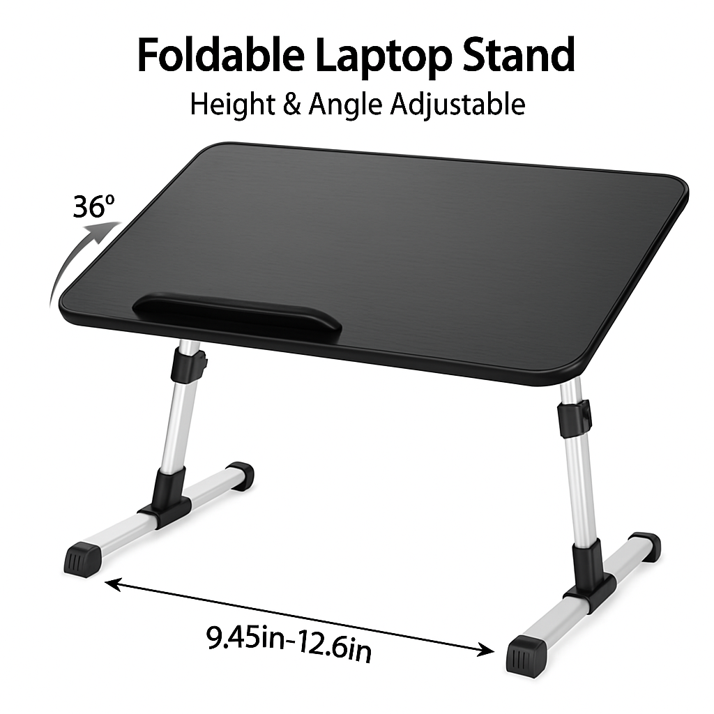 Foldable Laptop Stand for Bed, Sofa & Desk Use