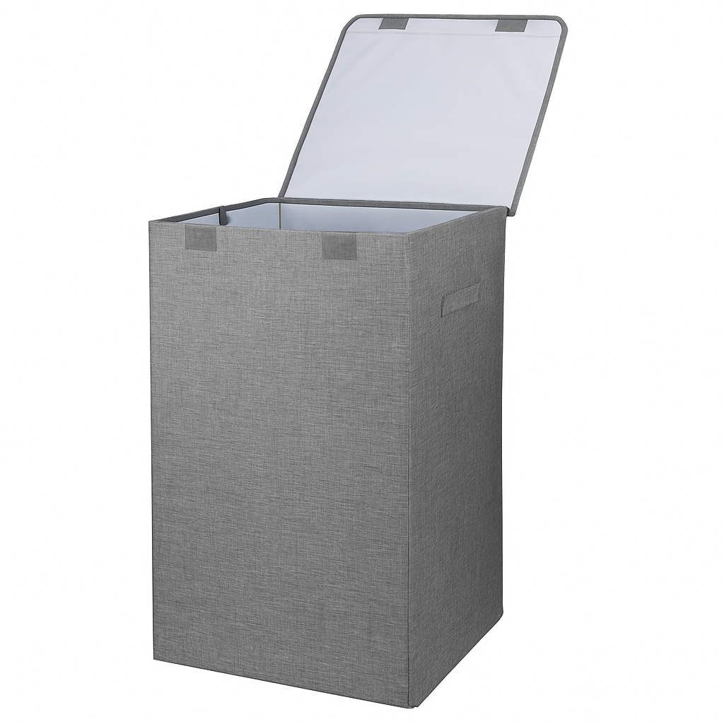 Foldable Laundry Hampers with Lid, Handles & Storage