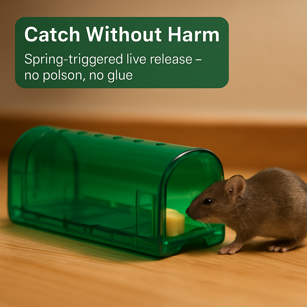 Humane Mouse Trap - Live Catch, Reusable, Safe for Mice