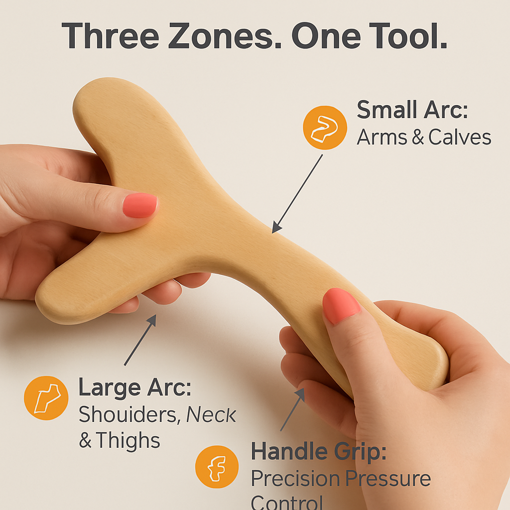 Wood Therapy Massage Tool for Lymphatic Drainage Paddle