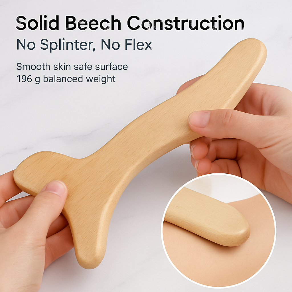 Wood Therapy Massage Tool for Lymphatic Drainage Paddle