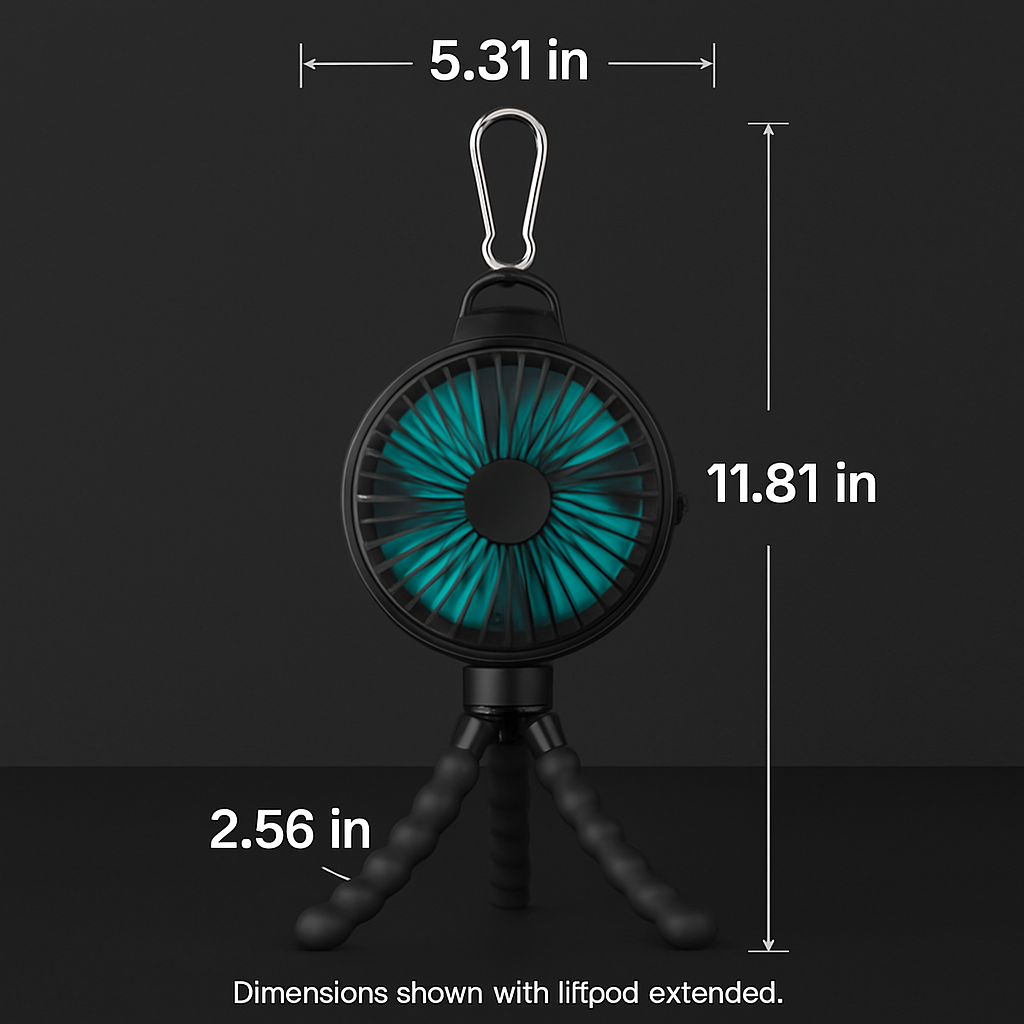 Baby Stroller Fan with Flexible Tripod Clip On