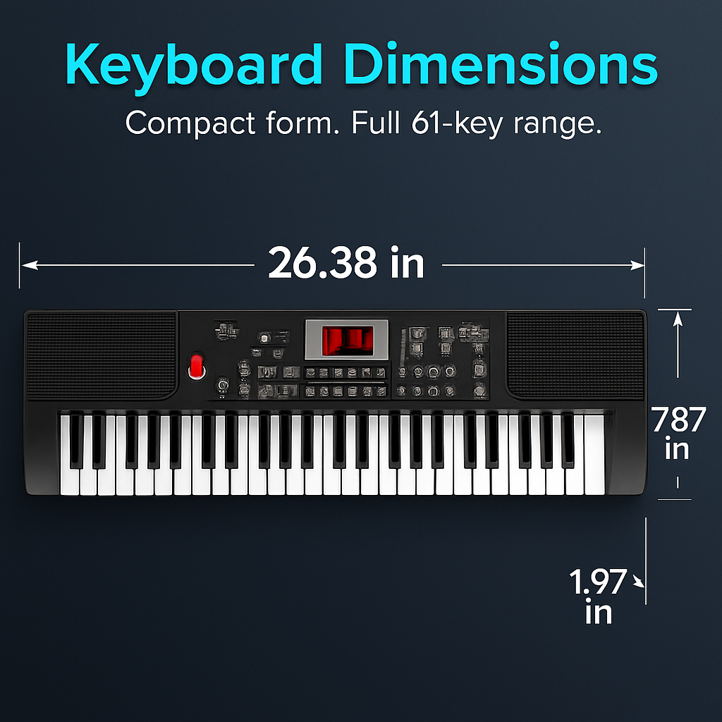 61 Keys Digital Music Keyboard with Stand