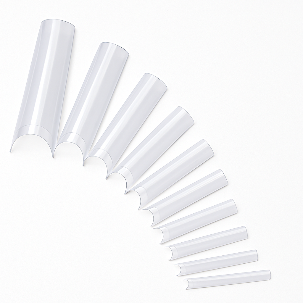 500Pcs False Nail Tips C Curve Half Cover French Nails Extra Long Fake Finger Nails For Nail Art Salons Home DIY 10 Sizes