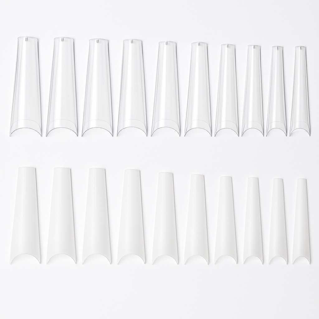 500Pcs False Nail Tips C Curve Half Cover French Nails Extra Long Fake Finger Nails For Nail Art Salons Home DIY 10 Sizes