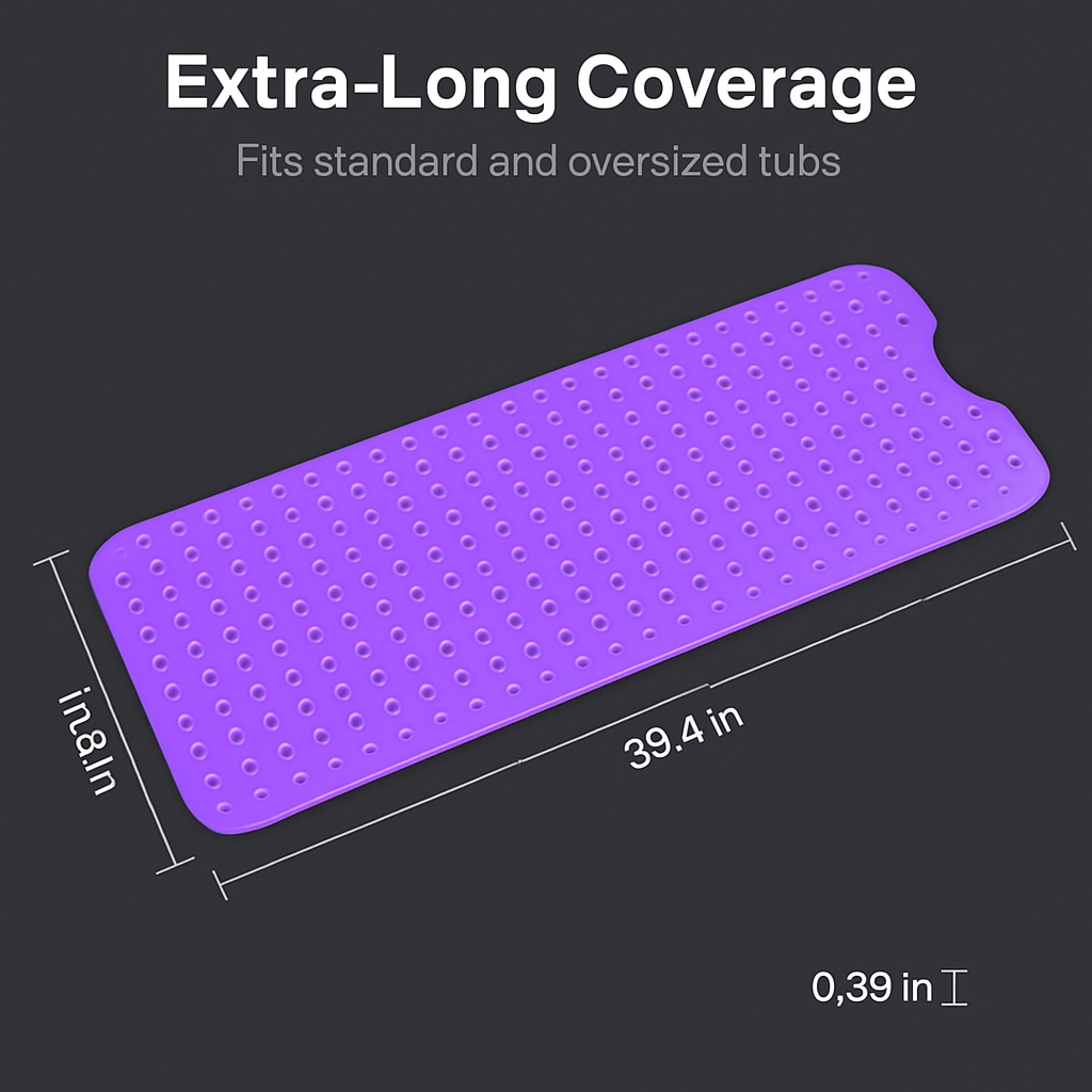 Bath Tub Mat for Safe, Non-Slip Bathroom Floors