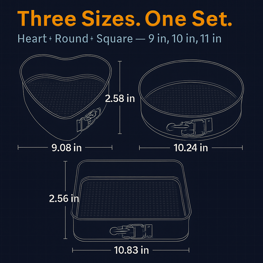 Springform Cake Pan Set for Versatile Baking