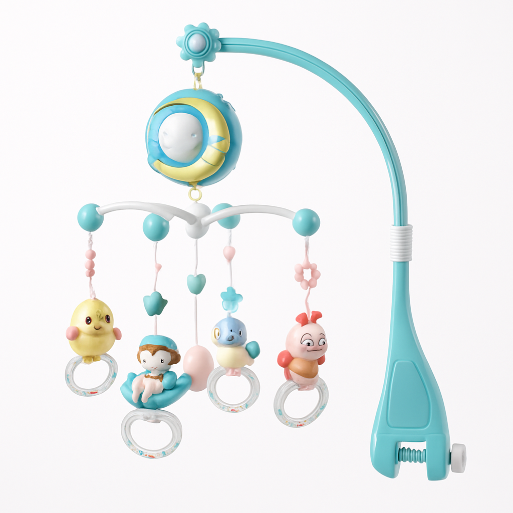 Baby Musical Crib Bell with Mobile & Star Projection