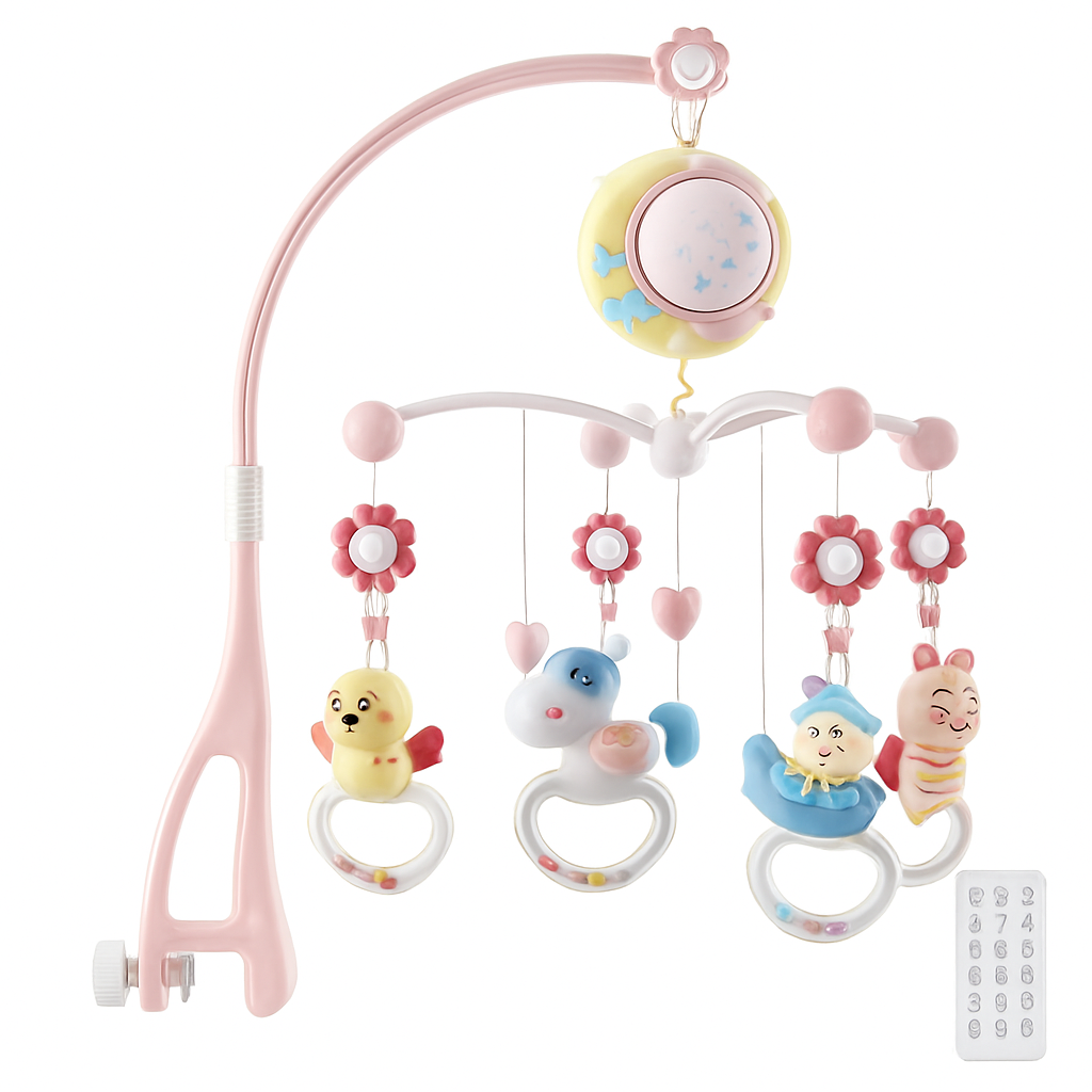 Baby Musical Crib Bell with Mobile & Star Projection