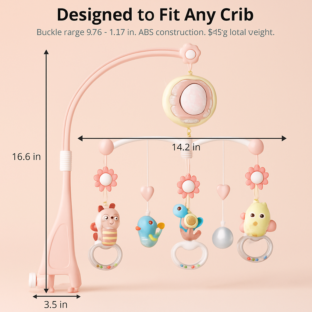 Baby Musical Crib Bell with Mobile & Star Projection