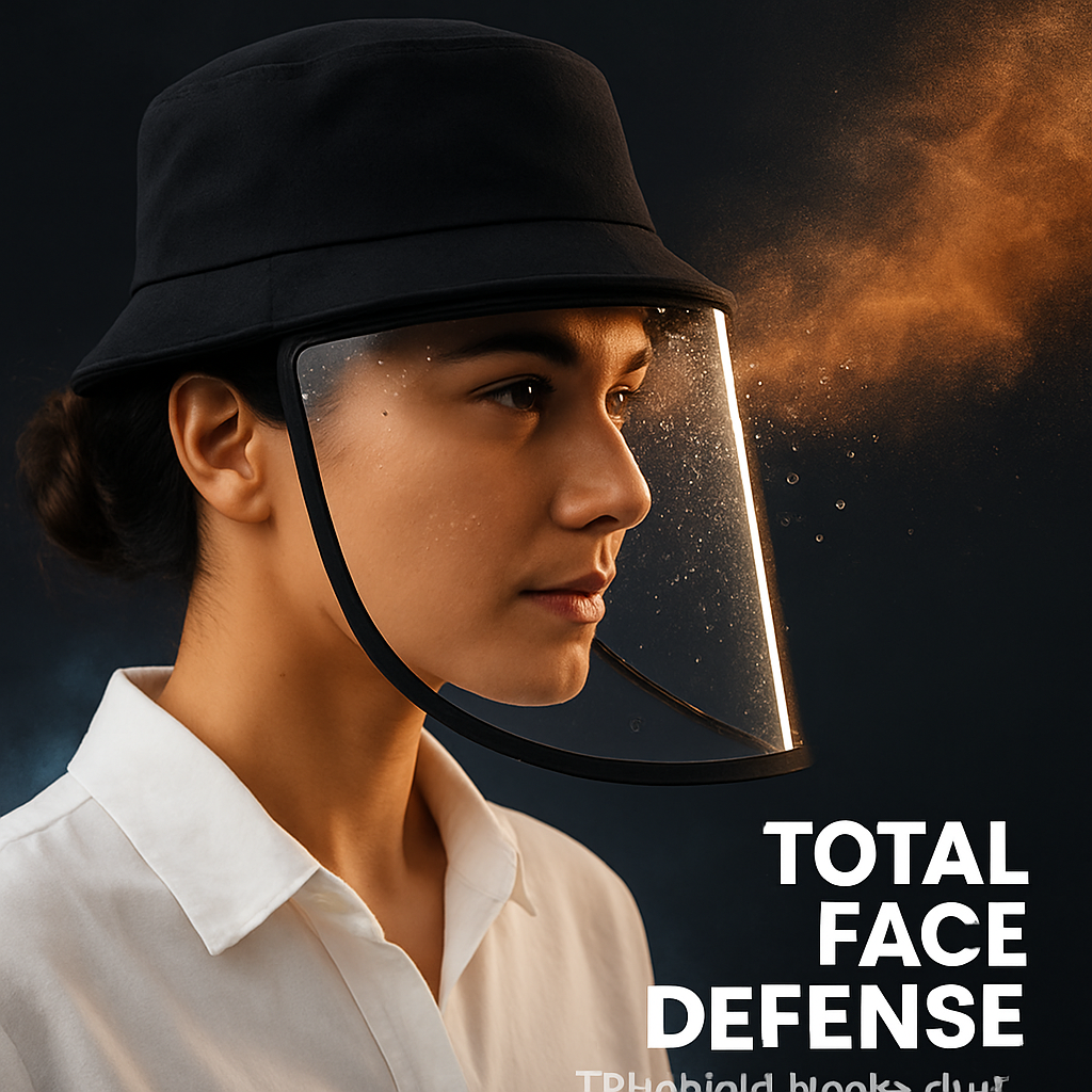 Fishman Hat Protective Face Shield Removable Sun Bucket Cap Face Cover Protect Against UV Spitting Saliva Dust Wind
