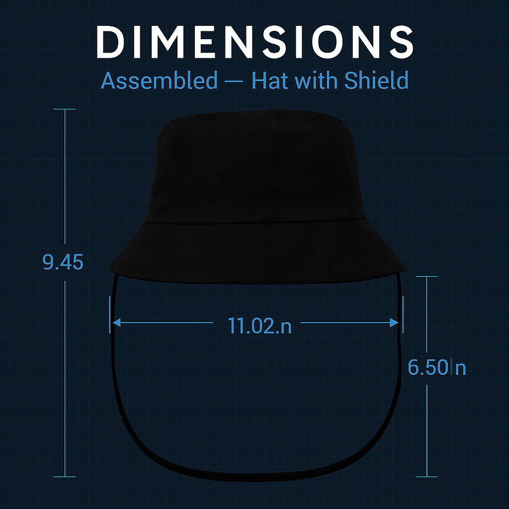 Fishman Hat Protective Face Shield Removable Sun Bucket Cap Face Cover Protect Against UV Spitting Saliva Dust Wind