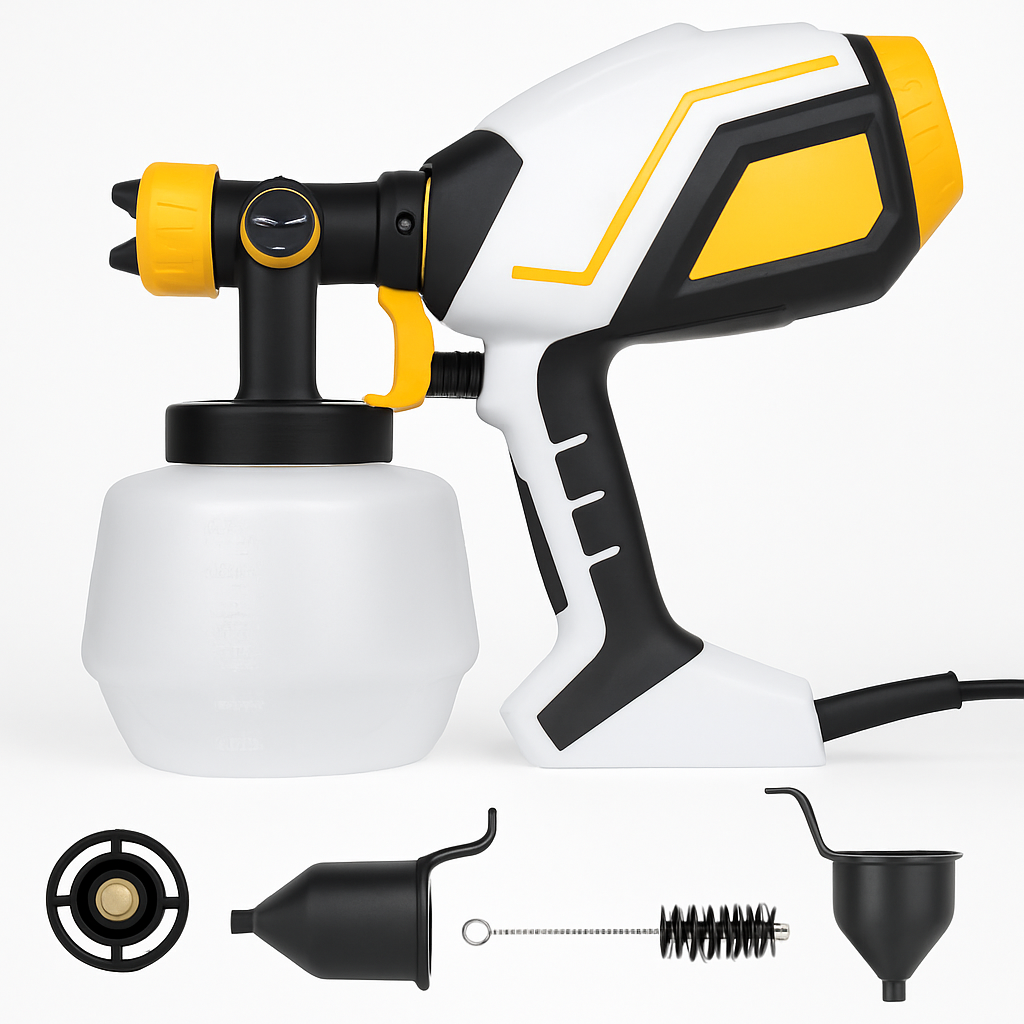 Paint Sprayer with Adjustable Flow and Spray Patterns