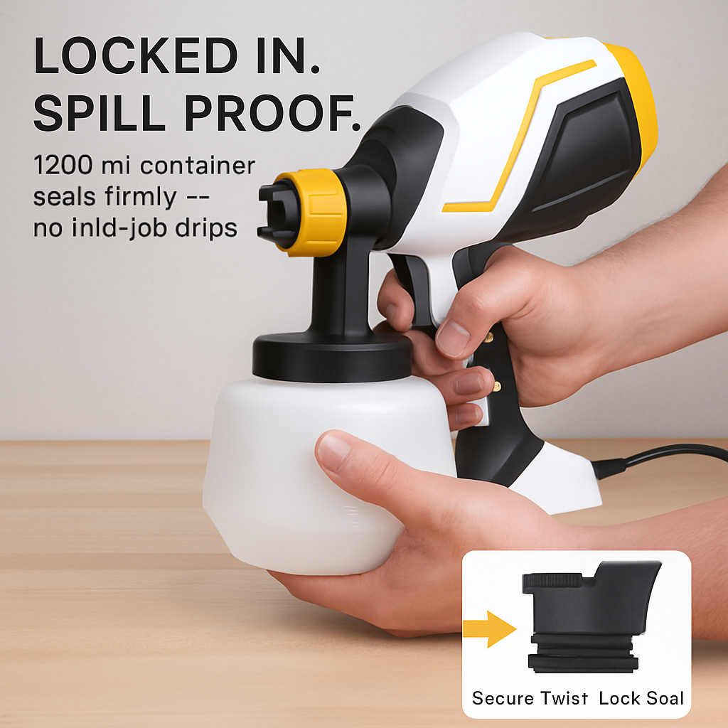 Paint Sprayer with Adjustable Flow and Spray Patterns