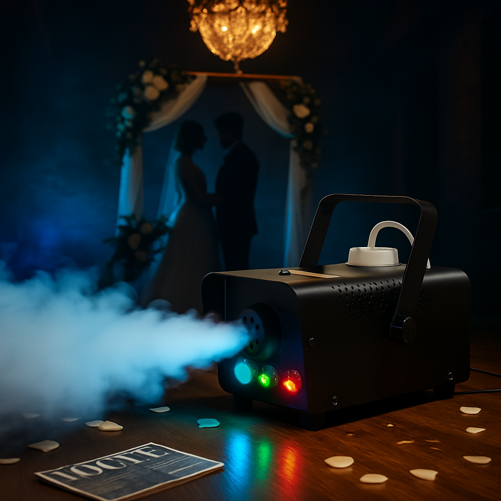 Fog Machine with LED Lights for Parties and Stages