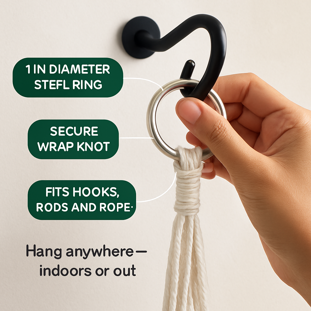 Plant Hanger Net Bag for Round/Square Pots 4-11in
