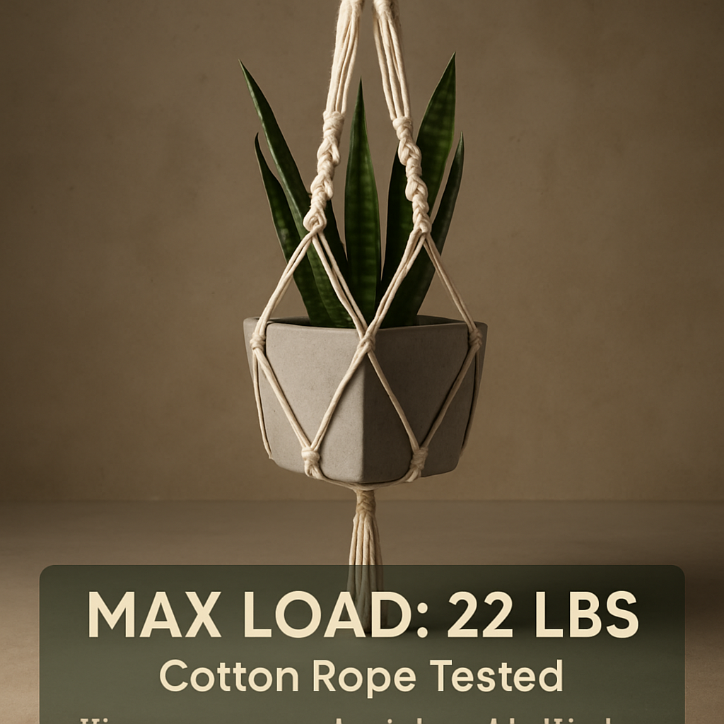 Plant Hanger Net Bag for Round/Square Pots 4-11in
