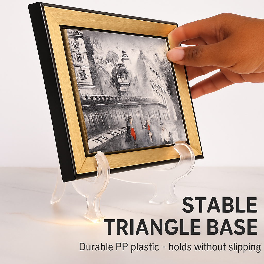 Plastic Display Stand Set for Plates, Pictures & Art