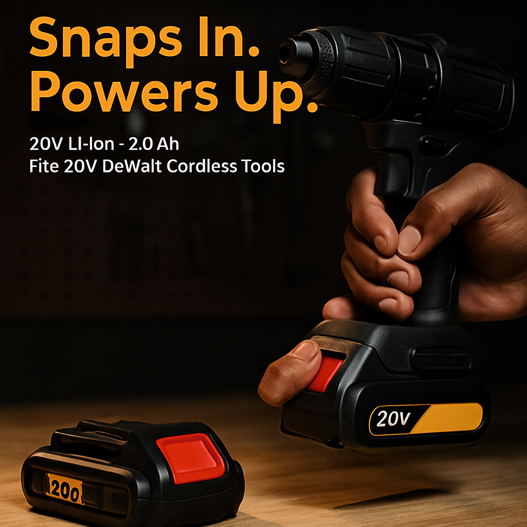 20V Replacement Battery for Power Tools - Durable