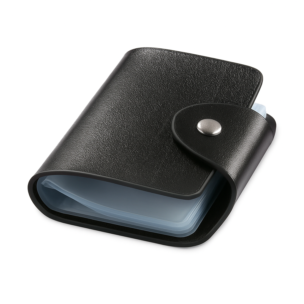Card Organizer Pouch: Slim PU Leather Holder for 26 Cards