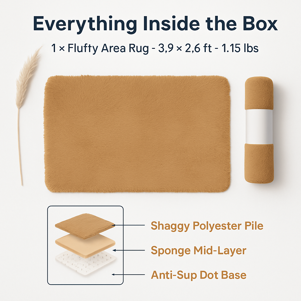 Fluffy Bedroom Rug: Plush Shag for Cozy Floors