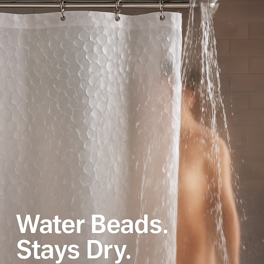 Shower Curtain: Quick-Dry, Mildew-Resistant