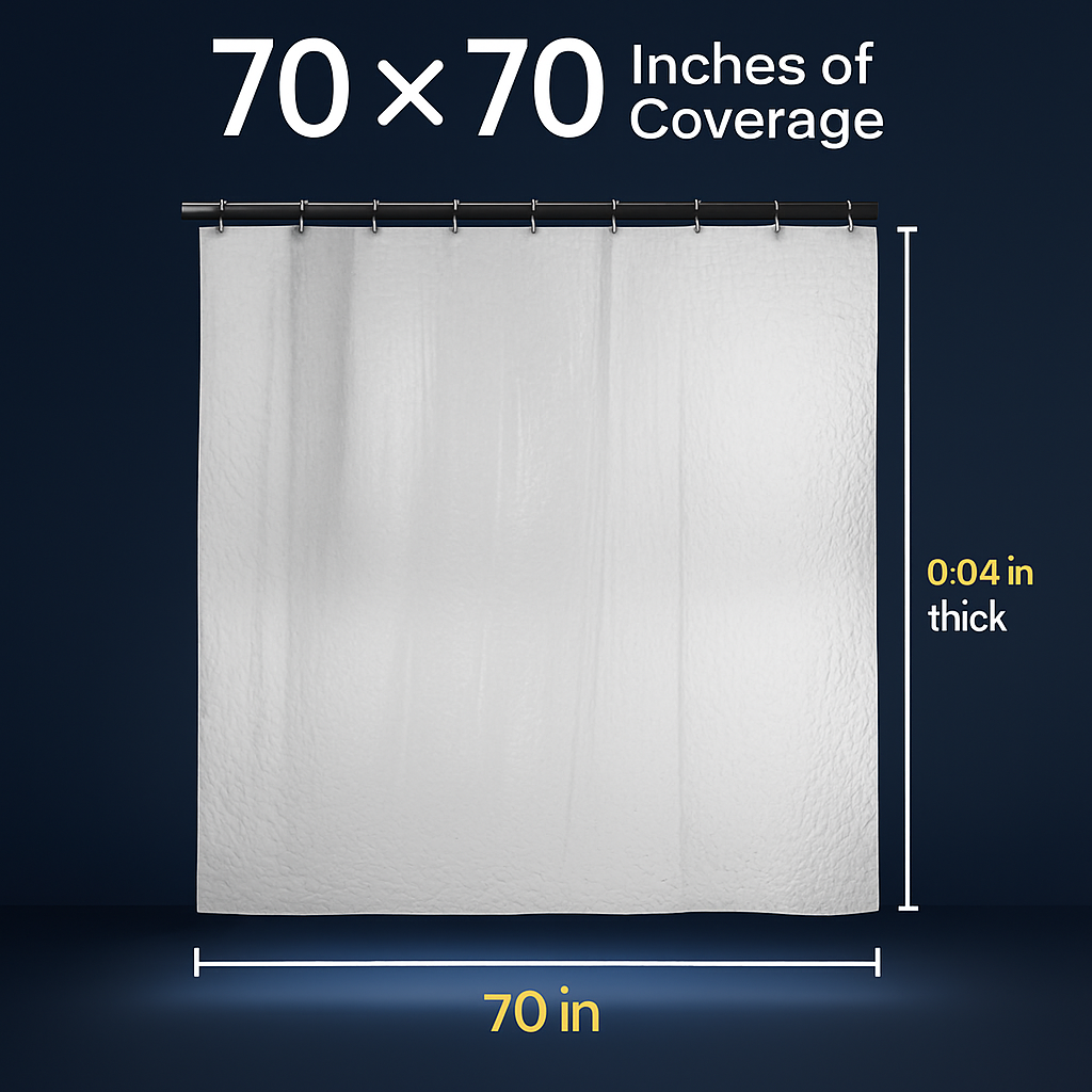 Shower Curtain: Quick-Dry, Mildew-Resistant