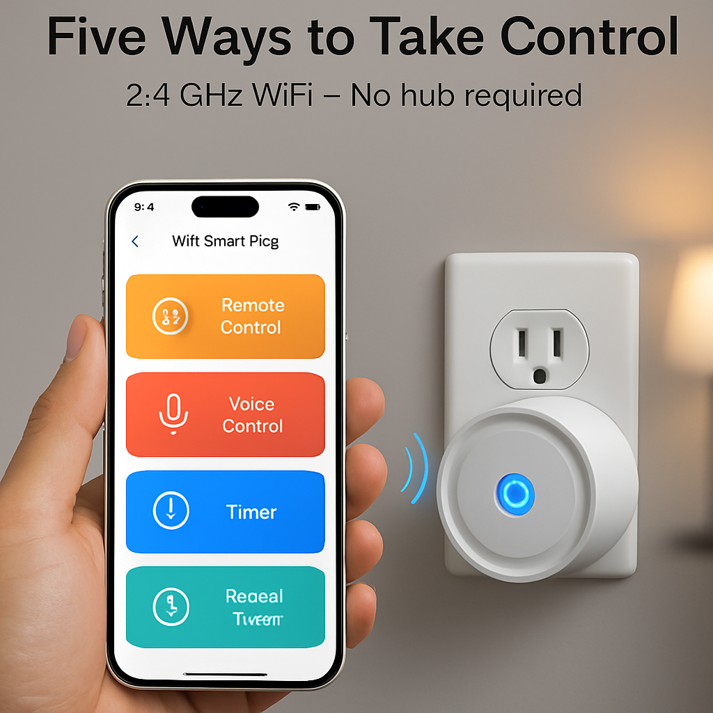 WiFi Smart Plug Outlet with Remote Control