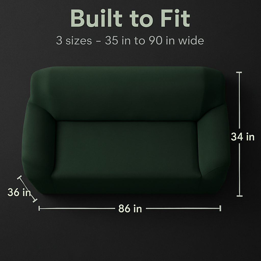 Printed Stretch Sofa Cover for 1-Seater - Slim Fit