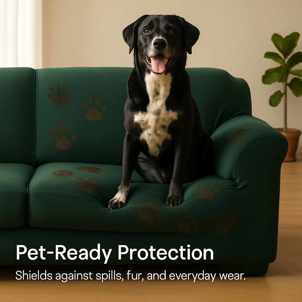 Printed Stretch Sofa Cover for 1-Seater - Slim Fit