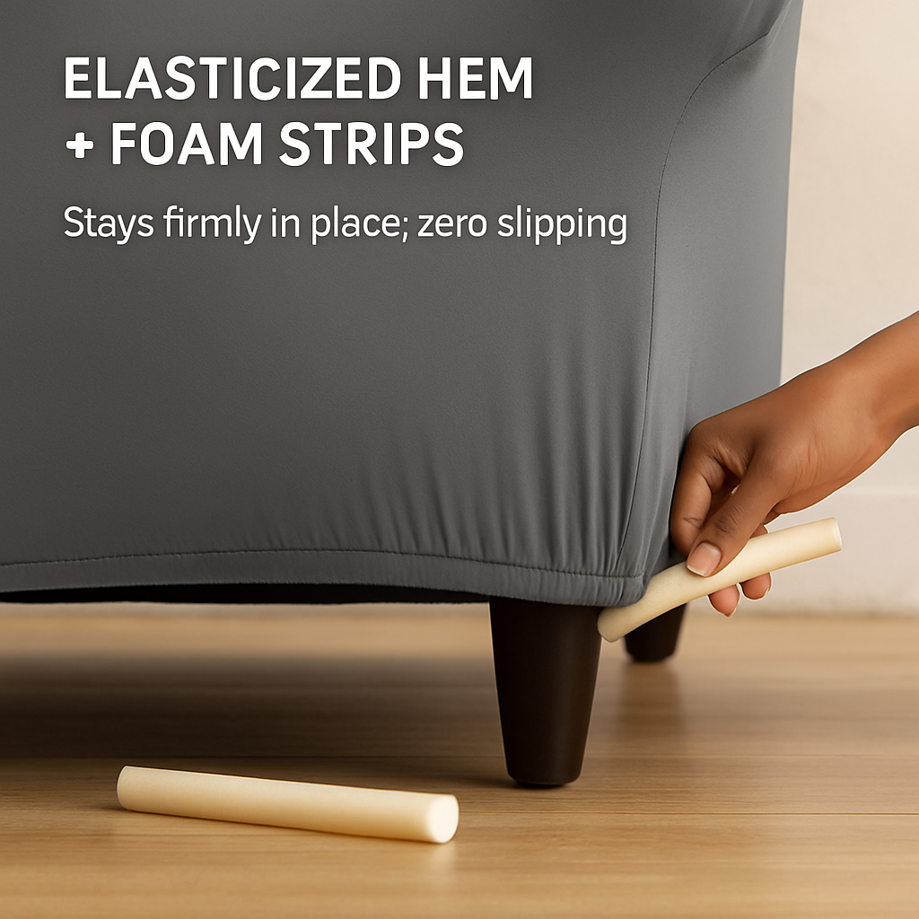 Printed Stretch Sofa Cover for 1-Seater - Slim Fit