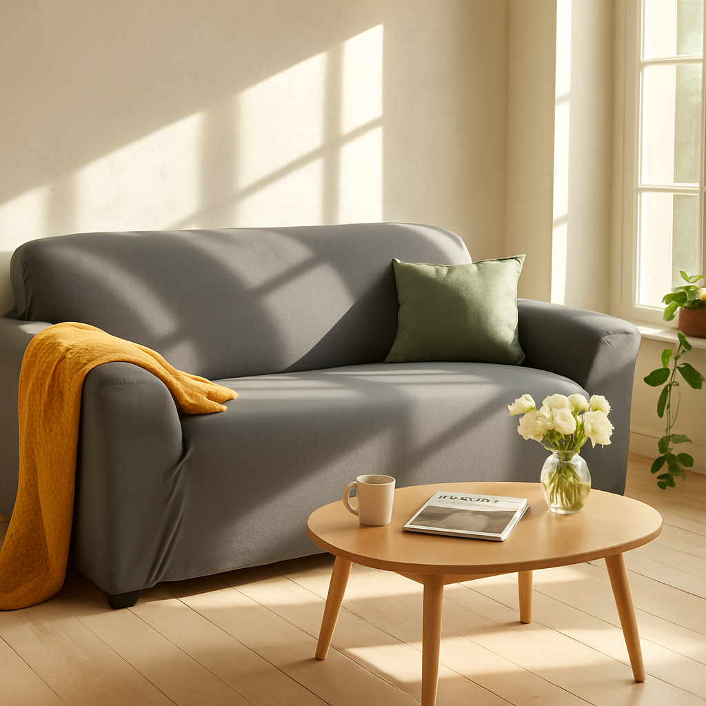 Printed Stretch Sofa Cover for 1-Seater - Slim Fit