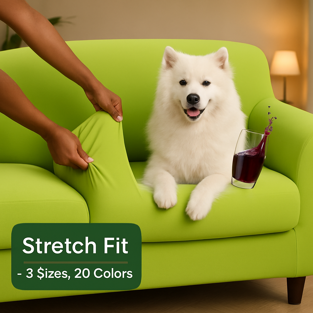 Printed Stretch Sofa Cover for 1-Seater - Slim Fit