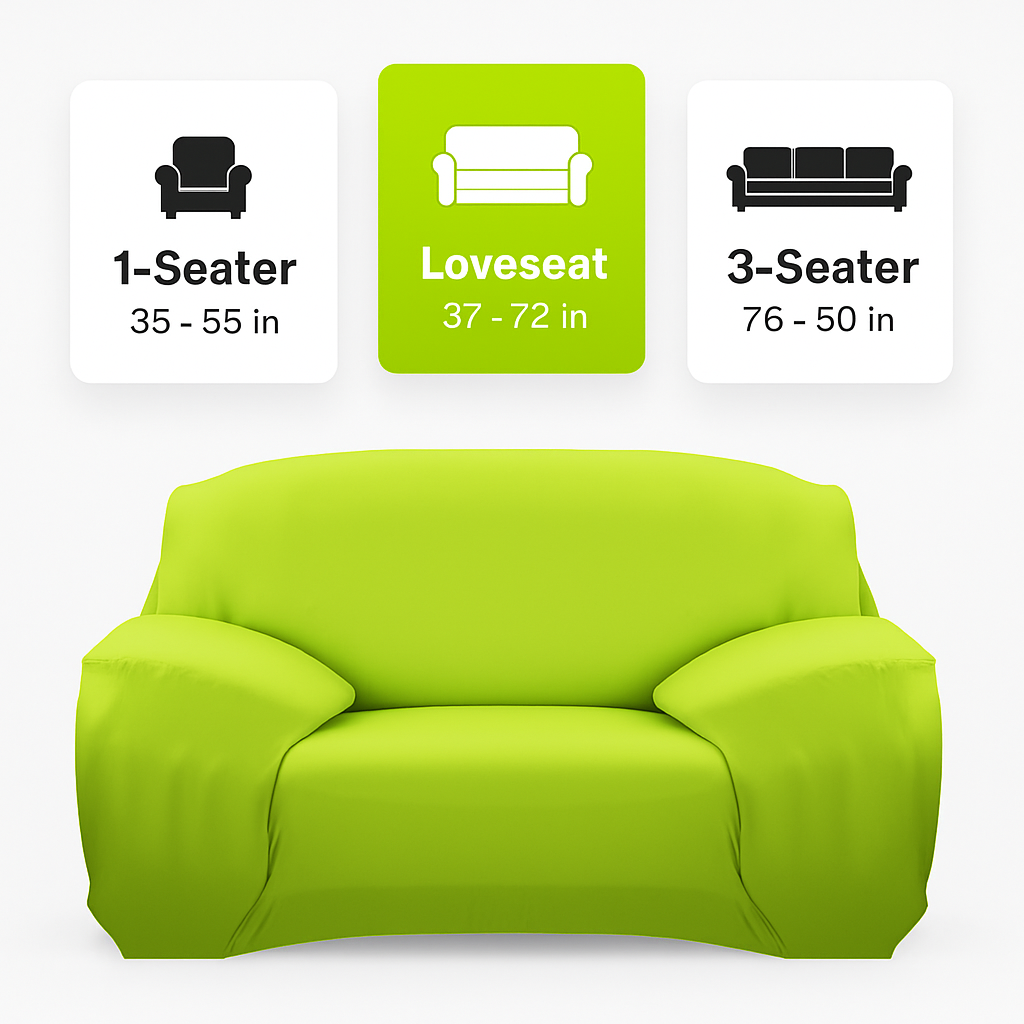 Printed Stretch Sofa Cover for 1-Seater - Slim Fit