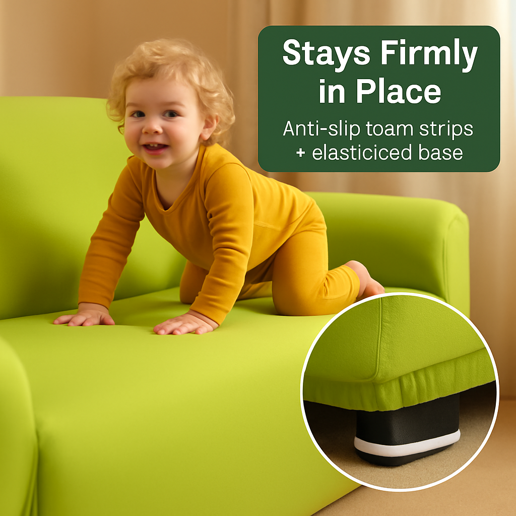 Printed Stretch Sofa Cover for 1-Seater - Slim Fit
