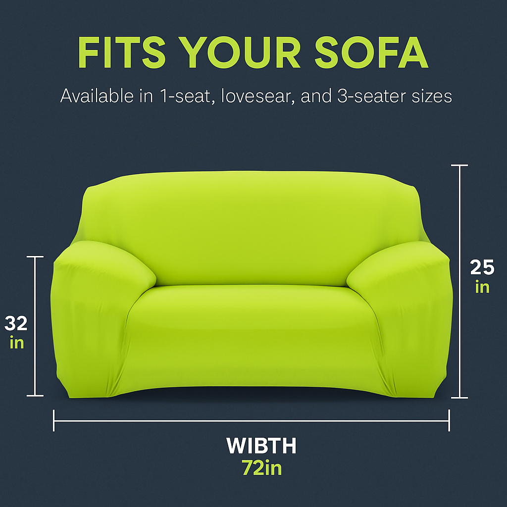Printed Stretch Sofa Cover for 1-Seater - Slim Fit