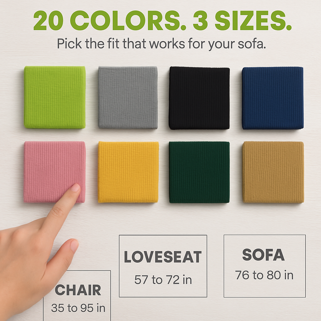 Printed Stretch Sofa Cover for 1-Seater - Slim Fit