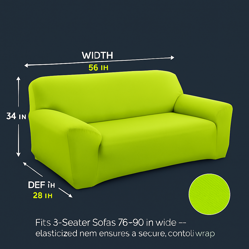 Printed Stretch Sofa Cover for 1-Seater - Slim Fit