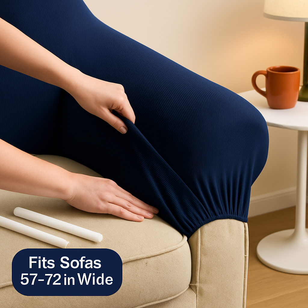 Printed Stretch Sofa Cover for 1-Seater - Slim Fit