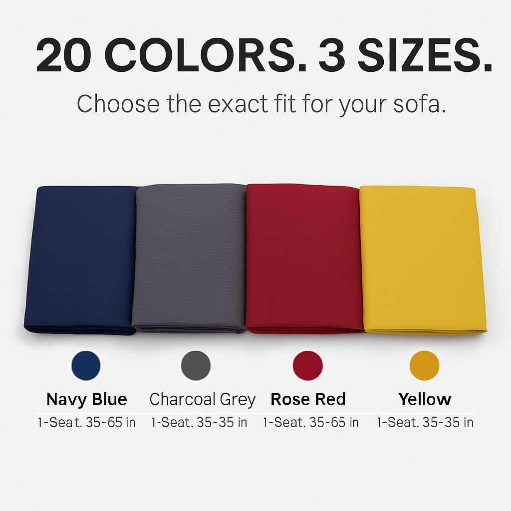 Printed Stretch Sofa Cover for 1-Seater - Slim Fit