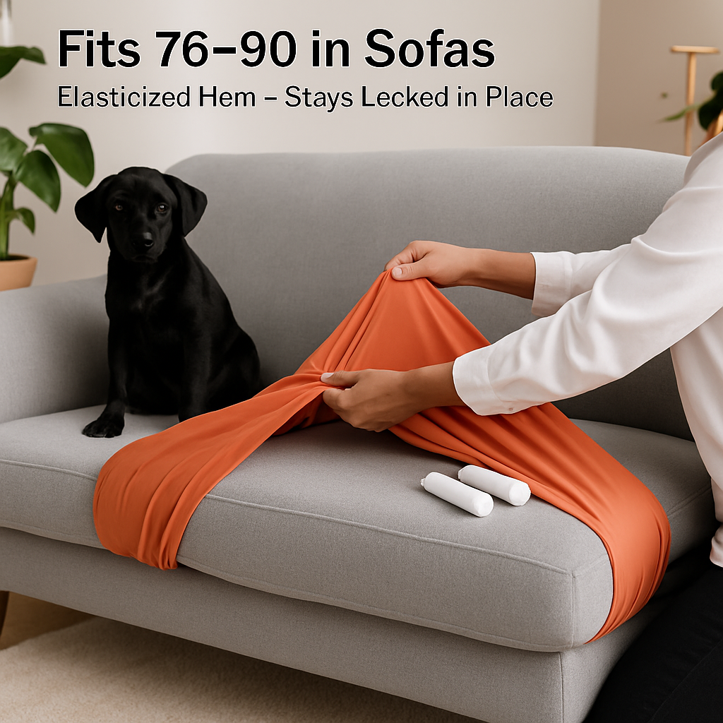 Printed Stretch Sofa Cover for 1-Seater - Slim Fit
