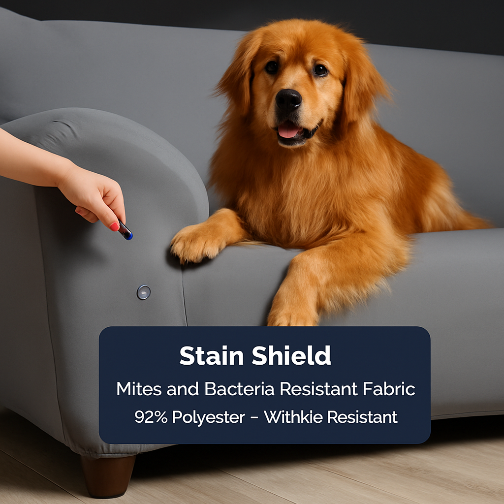 Printed Stretch Sofa Cover for 1-Seater - Slim Fit