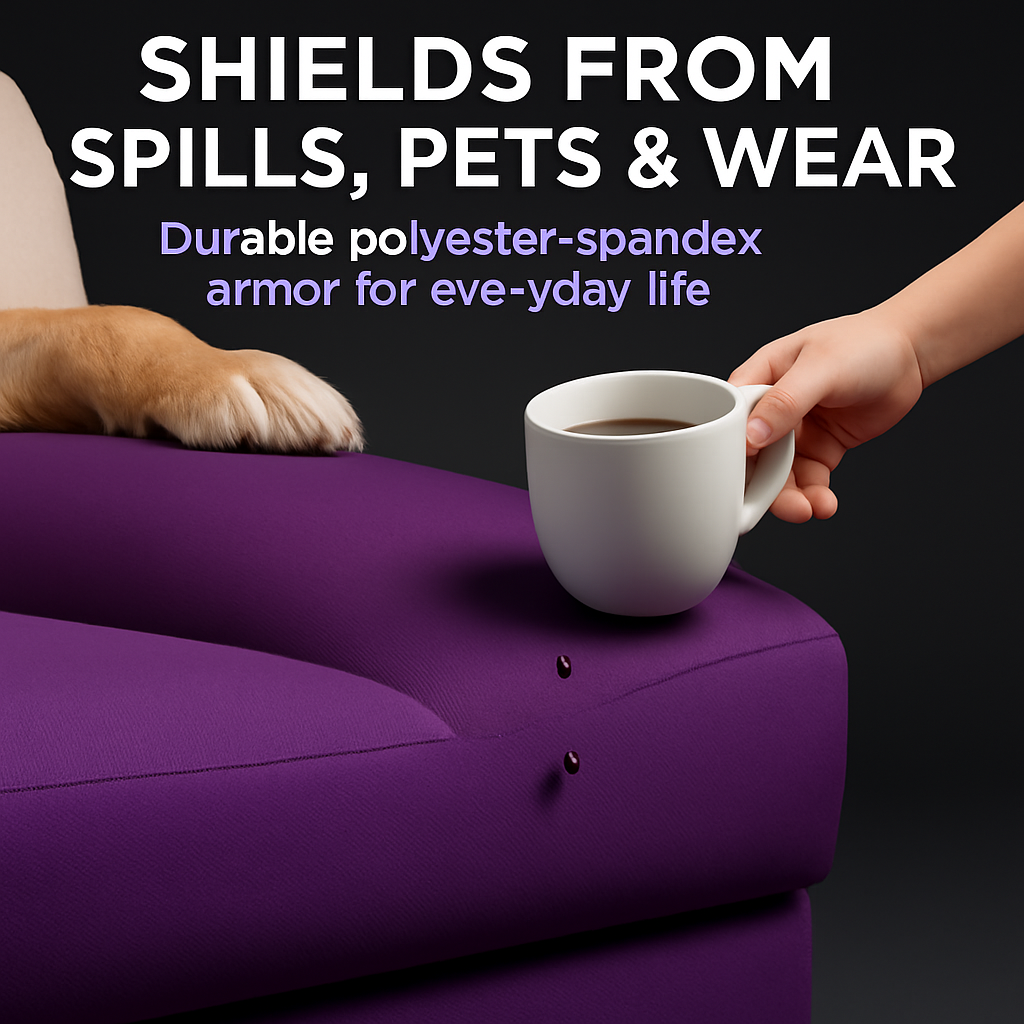 Printed Stretch Sofa Cover for 1-Seater - Slim Fit