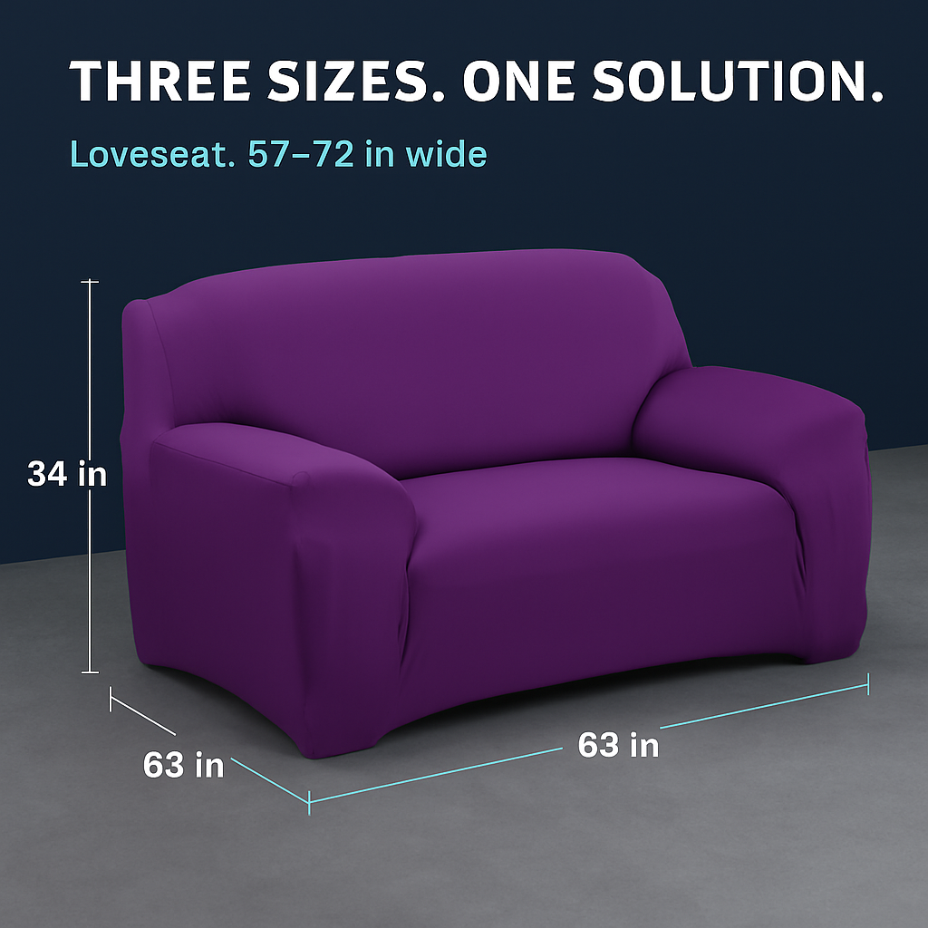 Printed Stretch Sofa Cover for 1-Seater - Slim Fit