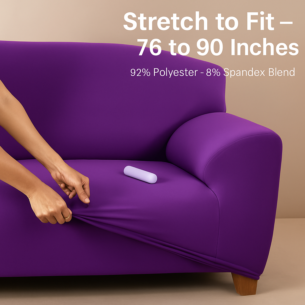 Printed Stretch Sofa Cover for 1-Seater - Slim Fit