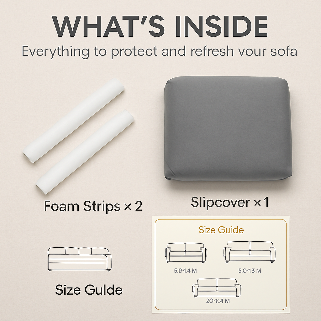 Printed Stretch Sofa Cover for 1-Seater - Slim Fit