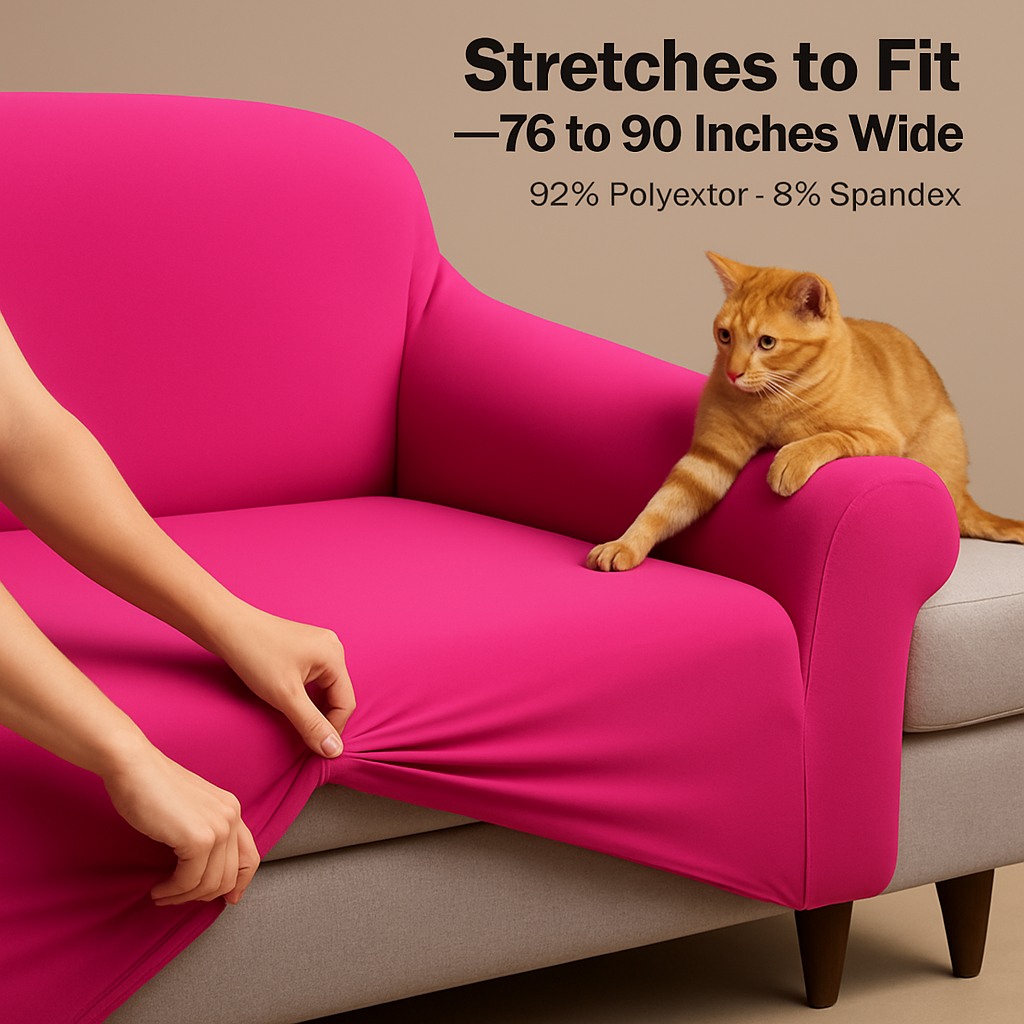 Printed Stretch Sofa Cover for 1-Seater - Slim Fit