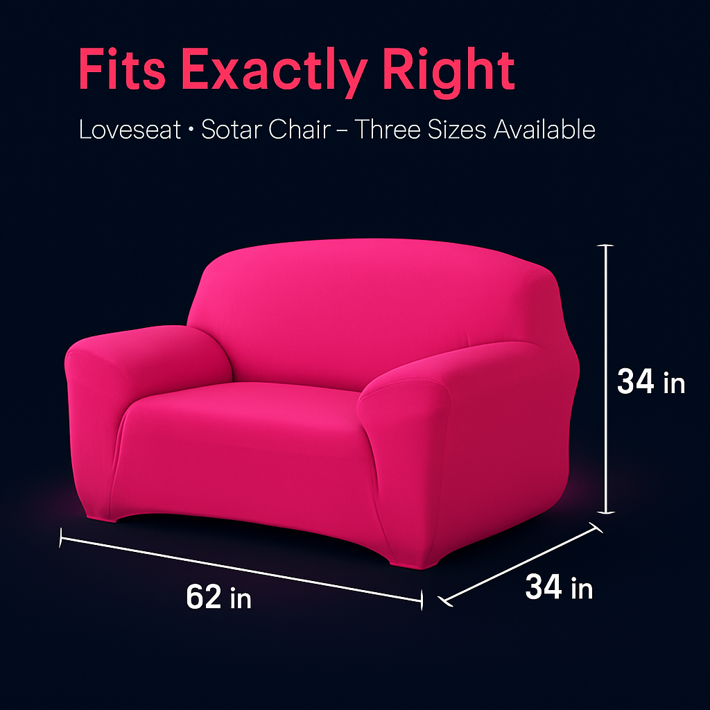 Printed Stretch Sofa Cover for 1-Seater - Slim Fit